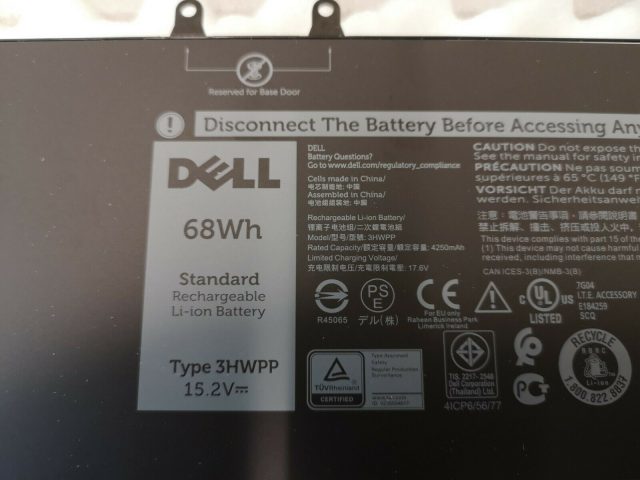 Pin Laptop Dell Precision 3541